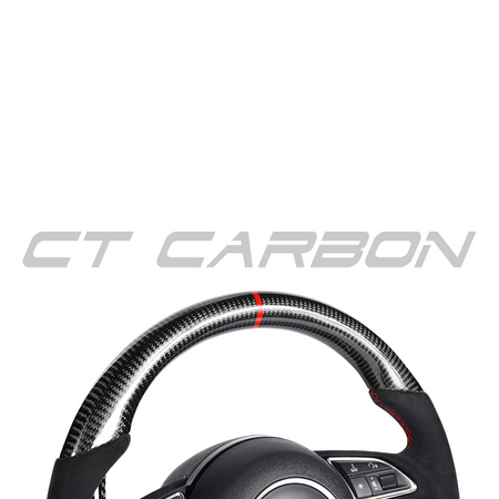 AUDI B8.5 8V PRE-FACELIFT CARBON FIBRE / ALCANTARA FLAT BOTTOM CUSTOM STEERING WHEEL