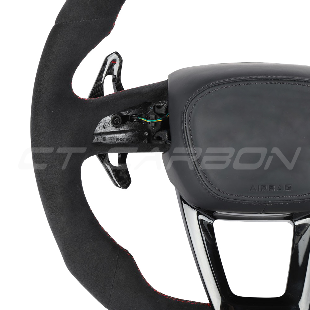 AUDI Q7/SQ7 & Q8/SQ8/RSQ8 FULL ALCANTARA FLAT BOTTOM CUSTOM STEERING WHEEL