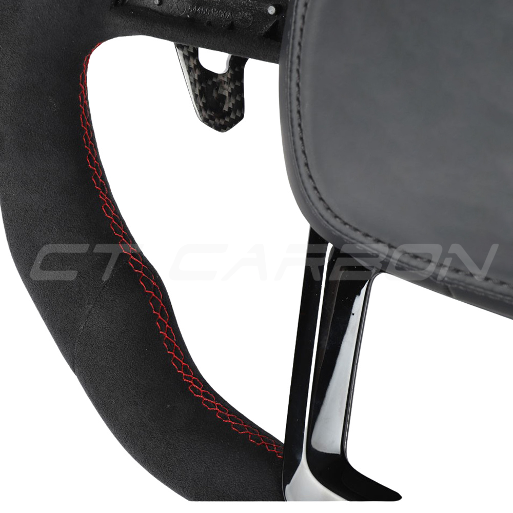 AUDI Q7/SQ7 & Q8/SQ8/RSQ8 FULL ALCANTARA FLAT BOTTOM CUSTOM STEERING WHEEL