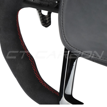 AUDI Q7/SQ7 & Q8/SQ8/RSQ8 FULL ALCANTARA FLAT BOTTOM CUSTOM STEERING WHEEL