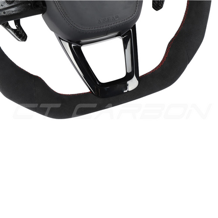 AUDI Q7/SQ7 & Q8/SQ8/RSQ8 FULL ALCANTARA FLAT BOTTOM CUSTOM STEERING WHEEL