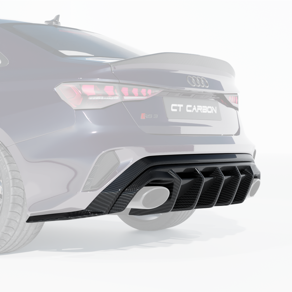 AUDI RS3 8Y 2025+ SALOON CARBON FIBRE DIFFUSER - CT DESIGN