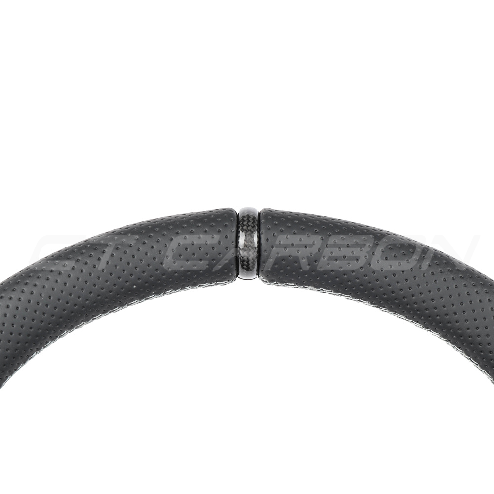 AUDI RSQ8 LEATHER / CARBON FIBRE WITH SWITCHES FLAT BOTTOM CUSTOM STEERING WHEEL