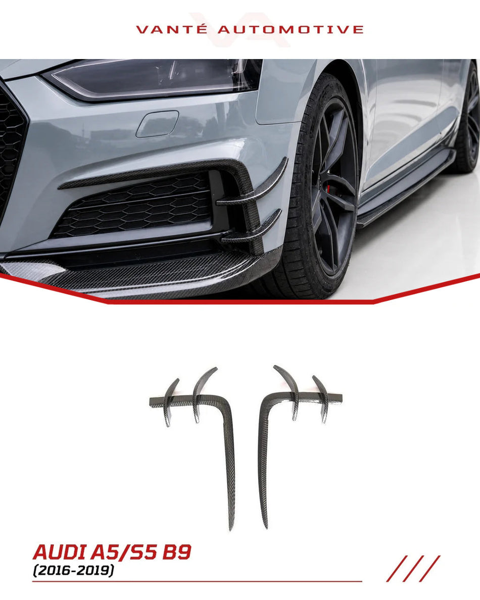 Audi A5 S-Line/S5 B9 Carbon Fibre Front Canards