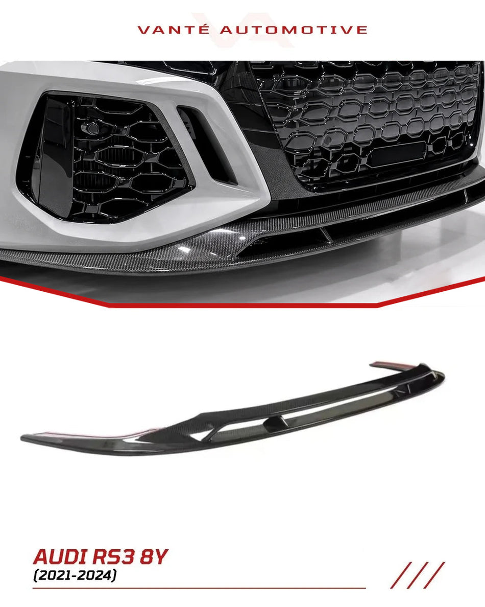Audi RS3 8Y Carbon Fiber Front Splitter V1