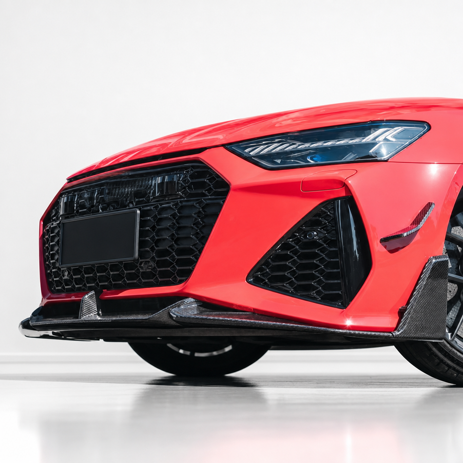 Audi RS6/RS7 C8 Carbon Fiber Front Splitter Lip V2