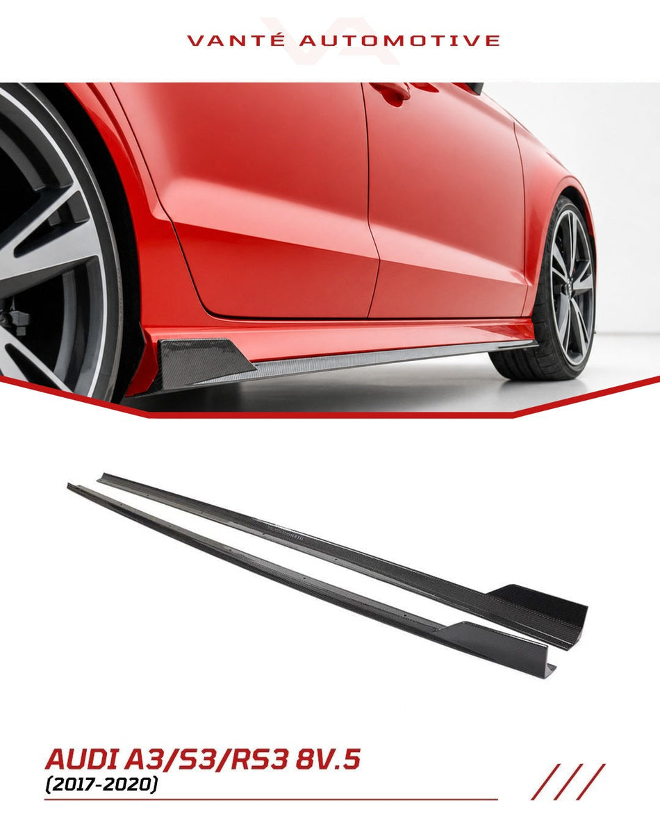 Audi S3/RS3 8V.5 Sedan Carbon Fiber Side Skirts V1