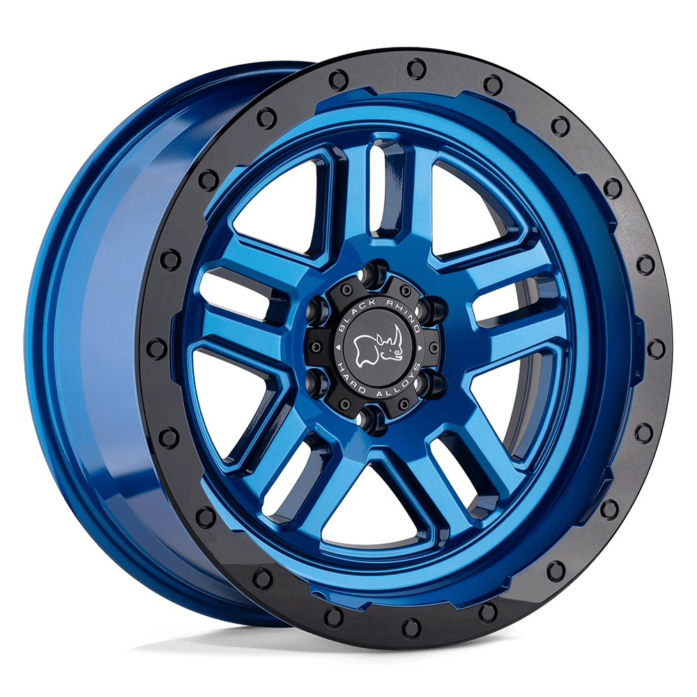 Black Rhino Hard Alloys BARSTOW 20x9.5 ET12 6x135 Dearborn Blue w/ Black Ring