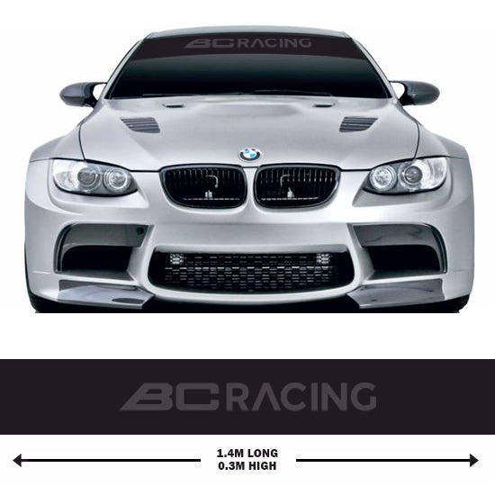 'BC Racing' Black & Black Sunstrip