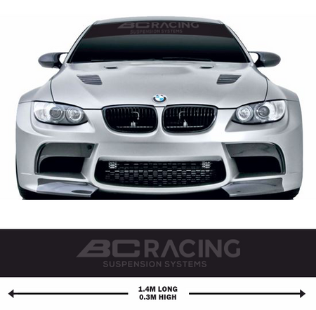 'BC Racing S-Systems' Black & Black Sunstrip