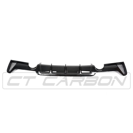 BLAK BY CT Diffuser BMW 4 Series F32/F33/F36 Gloss Black Dual Exit Exhaust Diffuser - BLAK BY CT CARBON