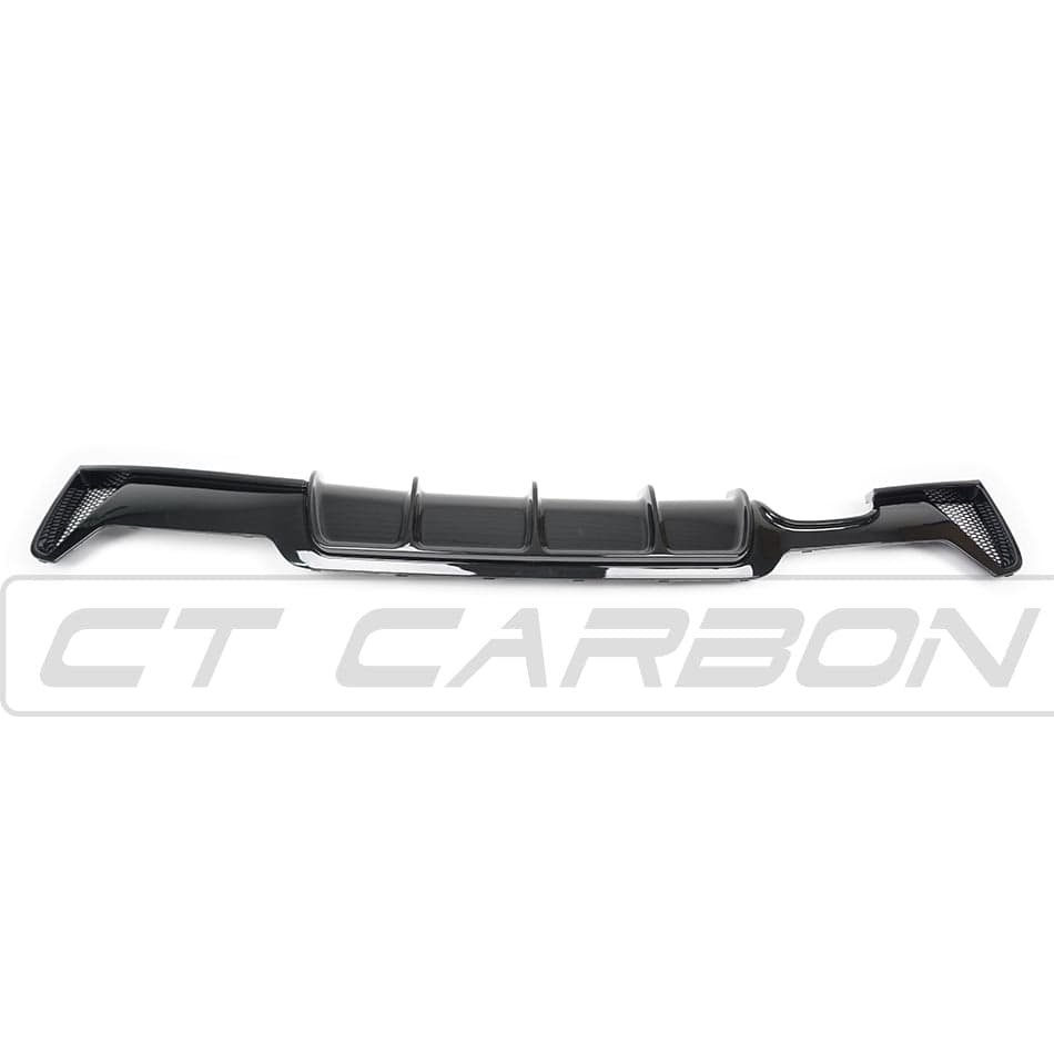 BLAK BY CT DIFFUSER BMW 4 Series F32/F33/F36 Gloss Black Twin Left Exhaust Diffuser - BLAK BY CT CARBON