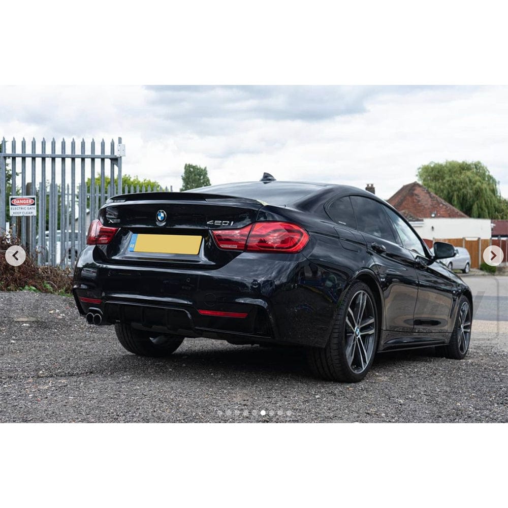 BLAK BY CT DIFFUSER BMW 4 Series F32/F33/F36 Gloss Black Twin Left Exhaust Diffuser - BLAK BY CT CARBON