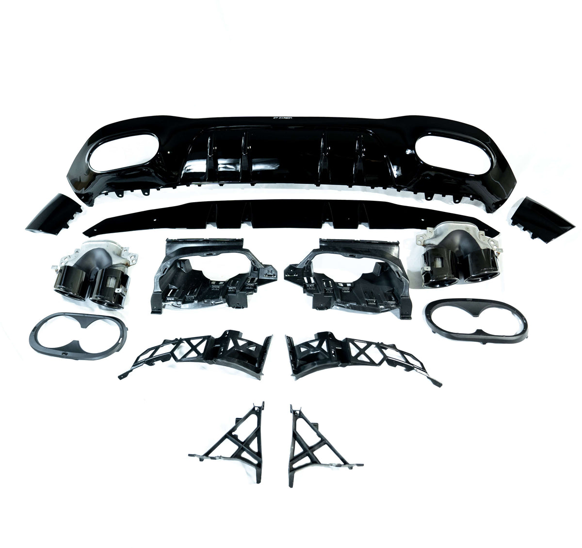 BLAK BY CT Diffuser MERCEDES A-CLASS W177 GLOSS BLACK QUAD TIP DIFFUSER