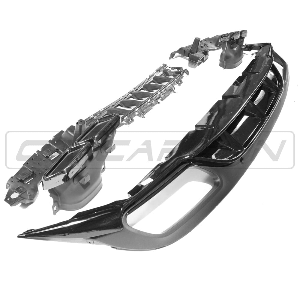 BLAK BY CT Diffuser MERCEDES C-CLASS COUPE W205 GLOSS BLACK DIFFUSER & BLACK TIPS