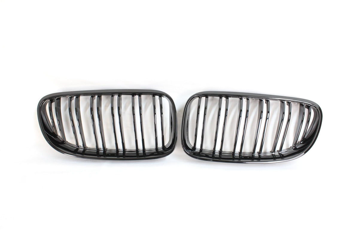 BLAK BY CT GRILLE BMW 3 SERIES E92 & E93 LCI DOUBLE SLAT BLACK GRILLES - BLAK BY CT CARBON