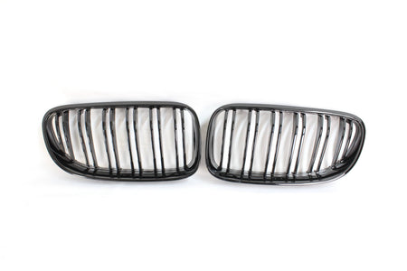 BLAK BY CT GRILLE BMW 3 SERIES E92 & E93 LCI DOUBLE SLAT BLACK GRILLES - BLAK BY CT CARBON