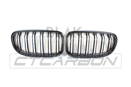 BLAK BY CT GRILLE BMW E90 3 SERIES LCI DOUBLE SLAT BLACK GRILLES - BLAK BY CT CARBON