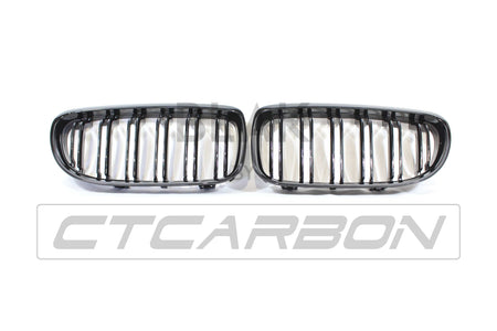 BLAK BY CT GRILLE BMW E90 3 SERIES LCI DOUBLE SLAT BLACK GRILLES - BLAK BY CT CARBON