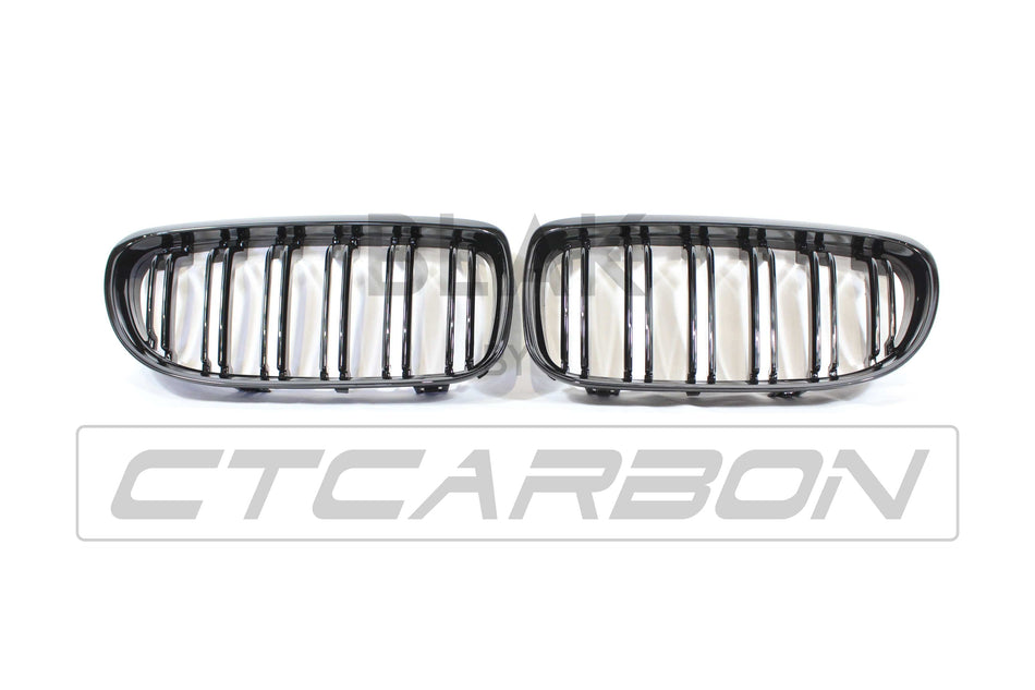 BLAK BY CT GRILLE BMW E90 3 SERIES LCI DOUBLE SLAT BLACK GRILLES - BLAK BY CT CARBON