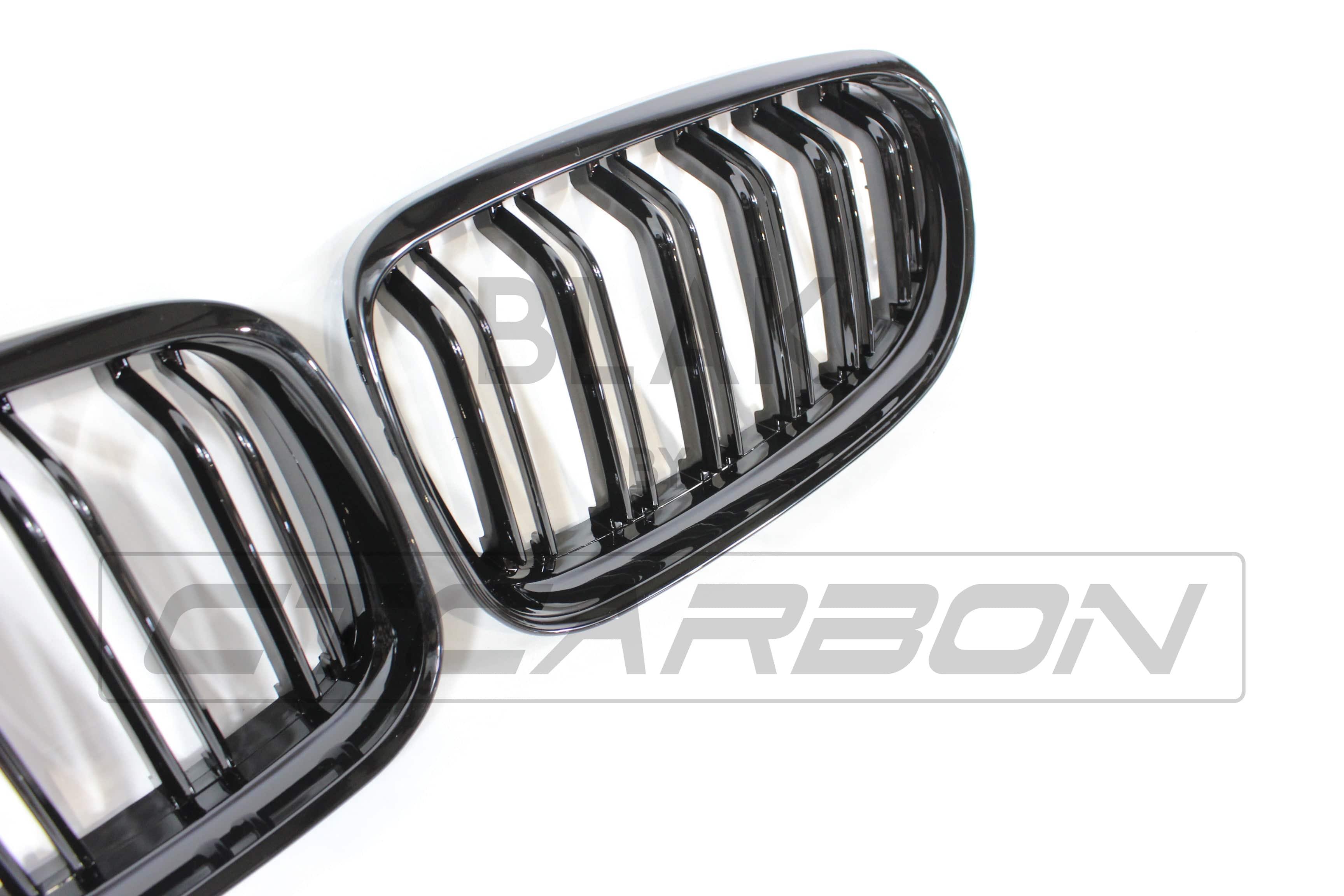 BLAK BY CT GRILLE BMW E90 3 SERIES LCI DOUBLE SLAT BLACK GRILLES - BLAK BY CT CARBON