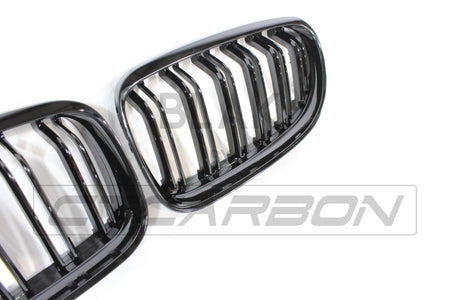 BLAK BY CT GRILLE BMW E90 3 SERIES LCI DOUBLE SLAT BLACK GRILLES - BLAK BY CT CARBON