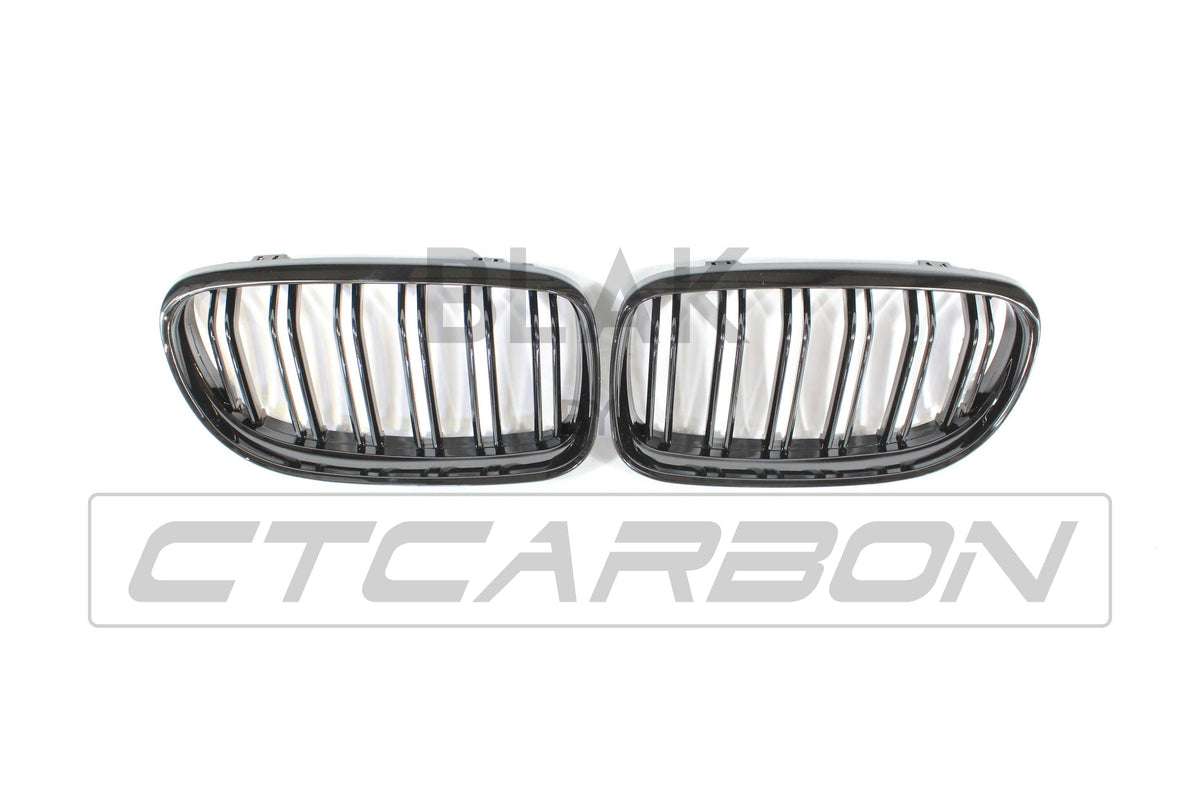 BLAK BY CT GRILLE BMW E90 3 SERIES LCI DOUBLE SLAT BLACK GRILLES - BLAK BY CT CARBON