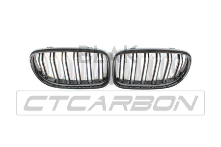 BLAK BY CT GRILLE BMW E90 3 SERIES LCI DOUBLE SLAT BLACK GRILLES - BLAK BY CT CARBON