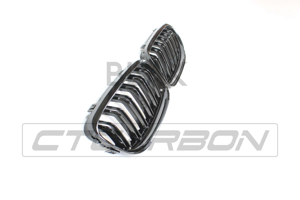 BLAK BY CT GRILLE BMW E90 3 SERIES LCI DOUBLE SLAT BLACK GRILLES - BLAK BY CT CARBON
