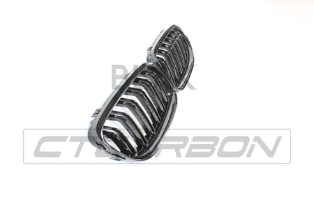 BLAK BY CT GRILLE BMW E90 3 SERIES LCI DOUBLE SLAT BLACK GRILLES - BLAK BY CT CARBON