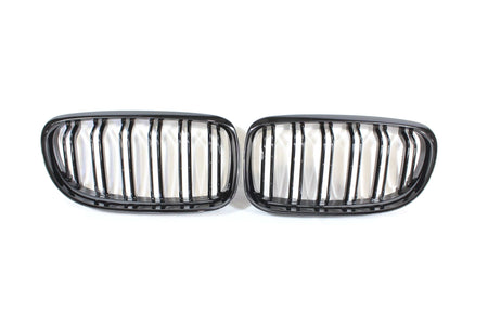 BLAK BY CT GRILLE BMW E90 3 SERIES LCI DOUBLE SLAT BLACK GRILLES - BLAK BY CT CARBON