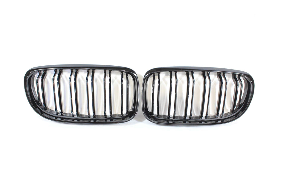 BLAK BY CT GRILLE BMW E90 3 SERIES LCI DOUBLE SLAT BLACK GRILLES - BLAK BY CT CARBON