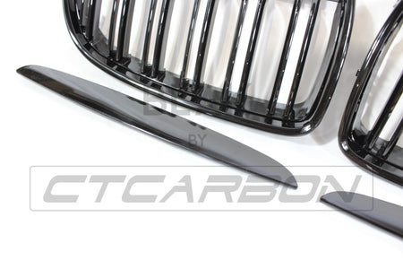 BLAK BY CT GRILLE BMW E90 3 SERIES PRE-LCI DOUBLE SLAT BLACK GRILLES - BLAK BY CT CARBON
