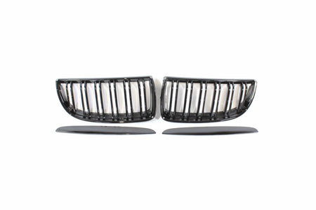BLAK BY CT GRILLE BMW E90 3 SERIES PRE-LCI DOUBLE SLAT BLACK GRILLES - BLAK BY CT CARBON