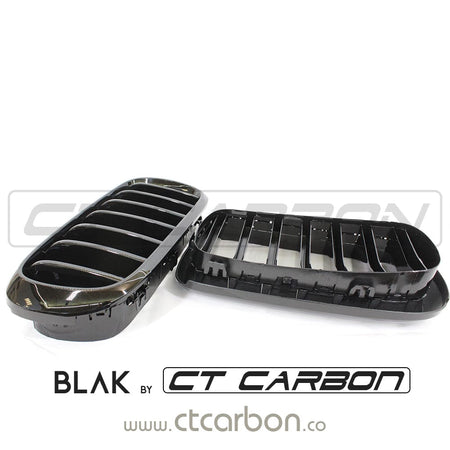 BLAK BY CT GRILLE BMW F15 & F16 X5 & X6 SINGLE SLAT BLACK GRILLES- BLAK BY CT CARBON
