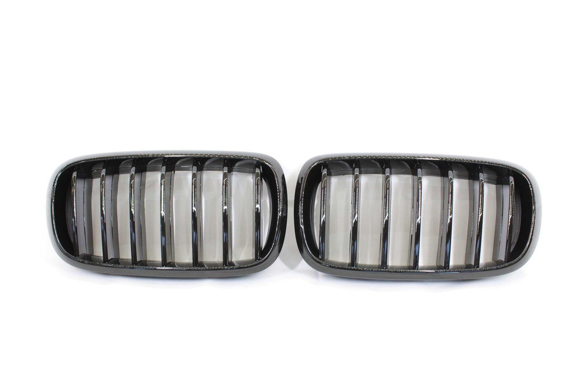 BLAK BY CT GRILLE BMW F15 & F16 X5 & X6 SINGLE SLAT BLACK GRILLES- BLAK BY CT CARBON