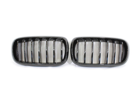 BLAK BY CT GRILLE BMW F15 & F16 X5 & X6 SINGLE SLAT BLACK GRILLES- BLAK BY CT CARBON