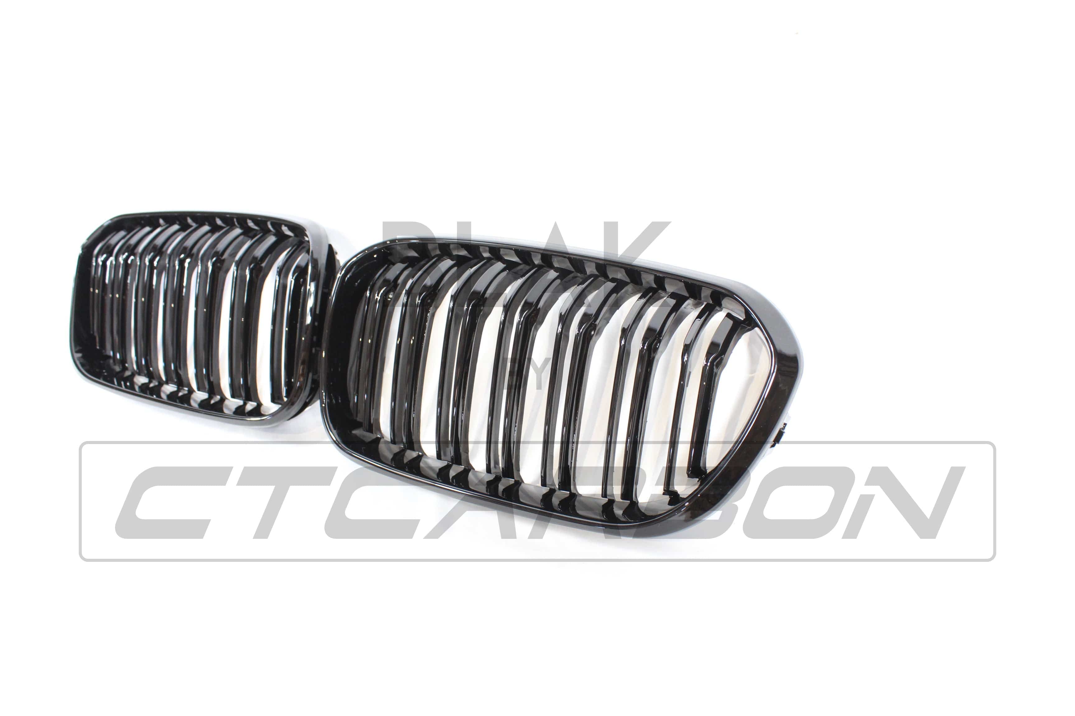 BLAK BY CT GRILLE BMW F20 1 SERIES LCI DOUBLE SLAT BLACK GRILLES - BLAK BY CT CARBON