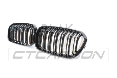 BLAK BY CT GRILLE BMW F20 1 SERIES LCI DOUBLE SLAT BLACK GRILLES - BLAK BY CT CARBON