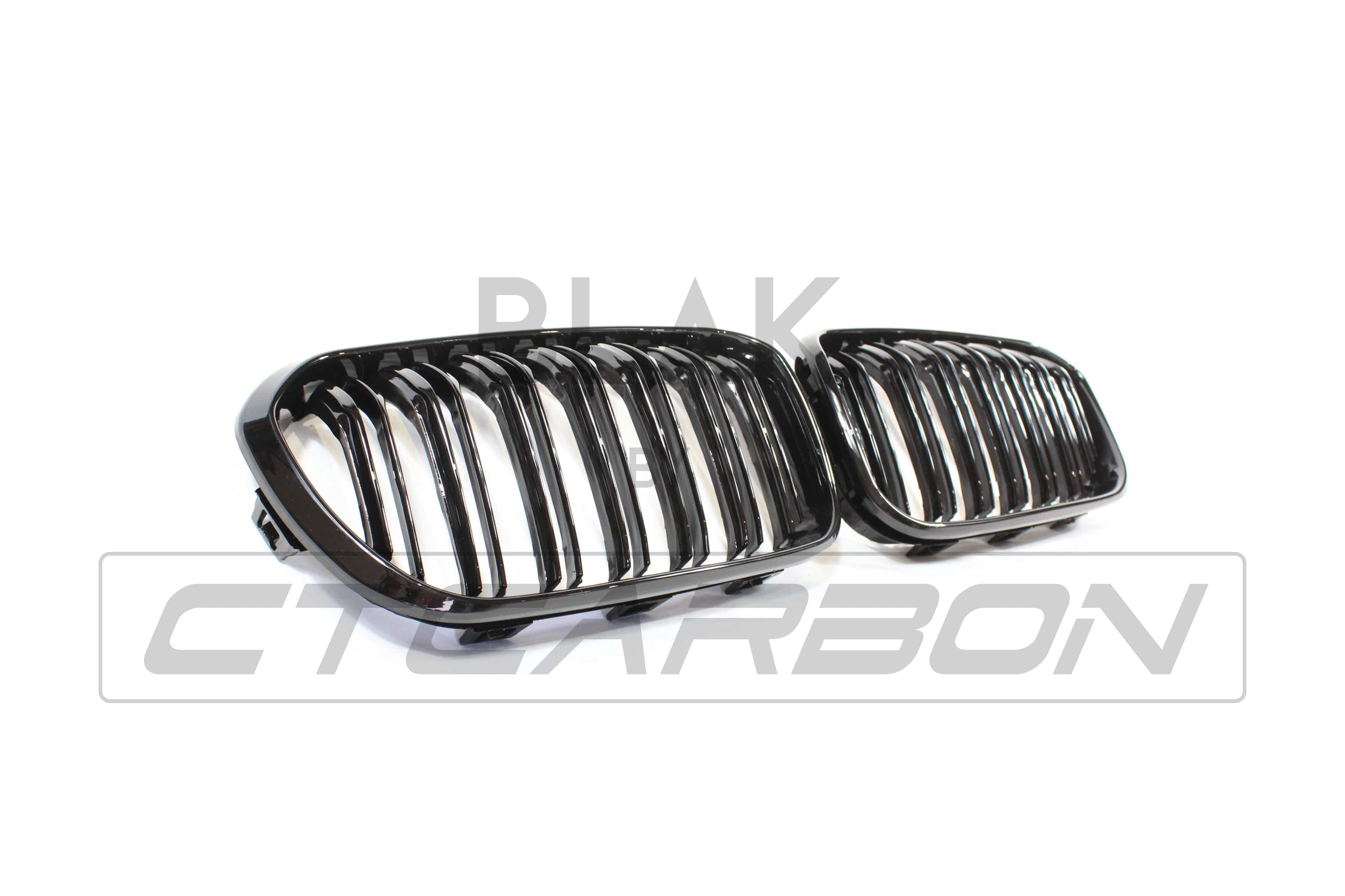 BLAK BY CT GRILLE BMW F20 1 SERIES LCI DOUBLE SLAT BLACK GRILLES - BLAK BY CT CARBON