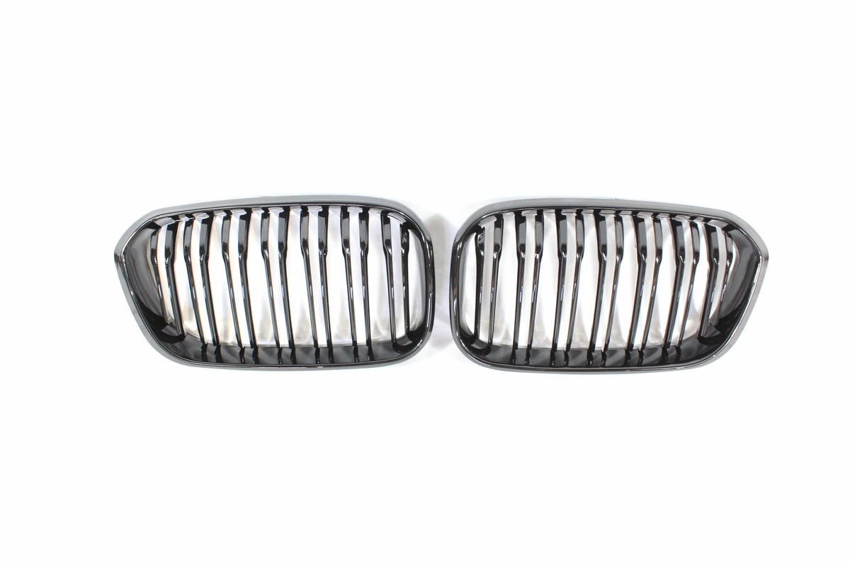 BLAK BY CT GRILLE BMW F20 1 SERIES LCI DOUBLE SLAT BLACK GRILLES - BLAK BY CT CARBON