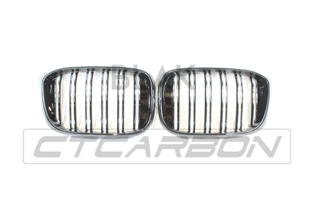 BLAK BY CT GRILLE BMW G01 X3 DOUBLE SLAT BLACK GRILLES - BLAK BY CT CARBON