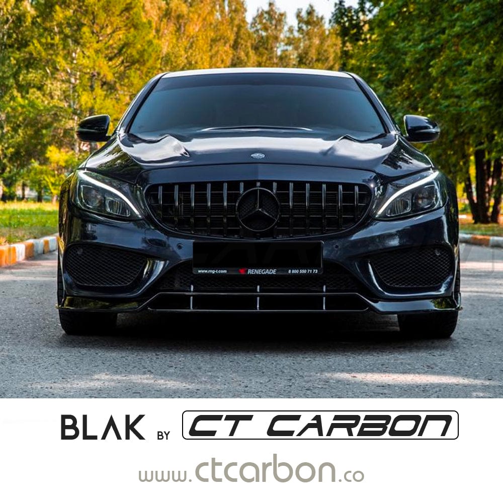 BLAK BY CT GRILLE MERCEDES W205 C CLASS 2019+ BLACK GRILLE (WITH CAMERA) - BLAK BY CT CARBON