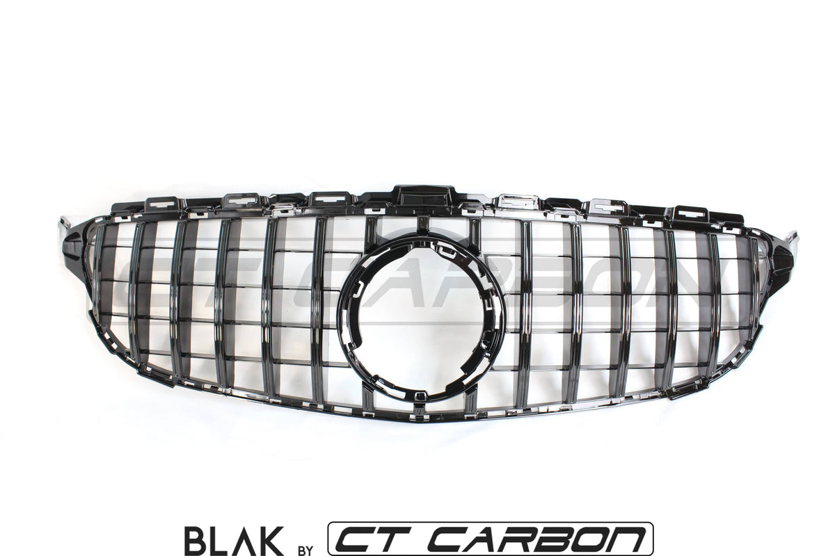 BLAK BY CT GRILLE MERCEDES W205 C CLASS 2019+ BLACK GRILLE (WITH CAMERA) - BLAK BY CT CARBON