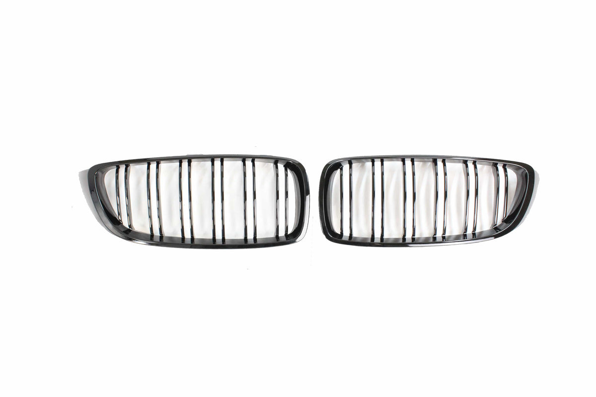 BLAK BY CT Splitter BMW M4 F82 / F83 & F32 4 SERIES DOUBLE SLAT BLACK GRILLES - BLAK BY CT CARBON