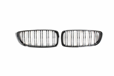 BLAK BY CT Splitter BMW M4 F82 / F83 & F32 4 SERIES DOUBLE SLAT BLACK GRILLES - BLAK BY CT CARBON