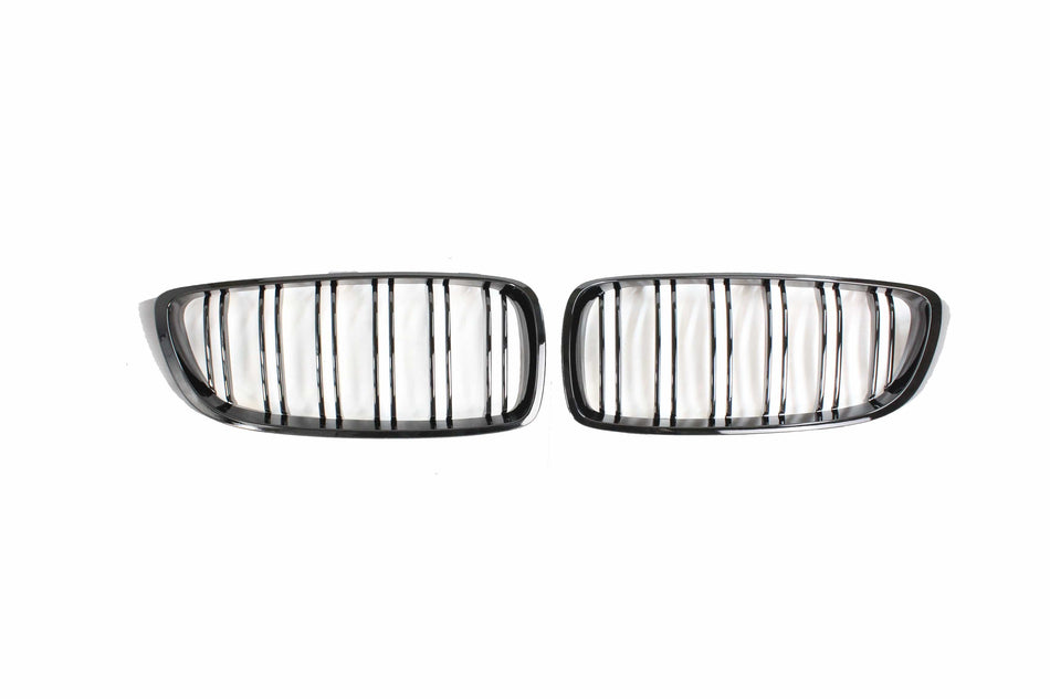 BLAK BY CT Splitter BMW M4 F82 / F83 & F32 4 SERIES DOUBLE SLAT BLACK GRILLES - BLAK BY CT CARBON