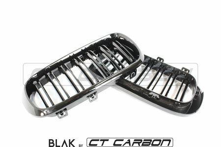 BLAK BY CT Splitter BMW X5M/X6M F16 & F15 DOUBLE SLAT GRILLES - BLAK BY CT CARBON