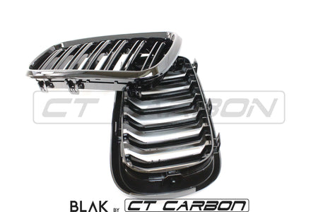 BLAK BY CT Splitter BMW X5M/X6M F16 & F15 DOUBLE SLAT GRILLES - BLAK BY CT CARBON