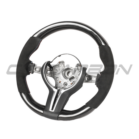 BMW FXX CARBON FIBRE & ALCANTARA ROUND CUSTOM STEERING WHEEL